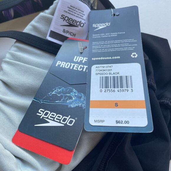 Blouson Tankini Top ONLY Speedo Floral Print Size Small - Picture 6 of 7